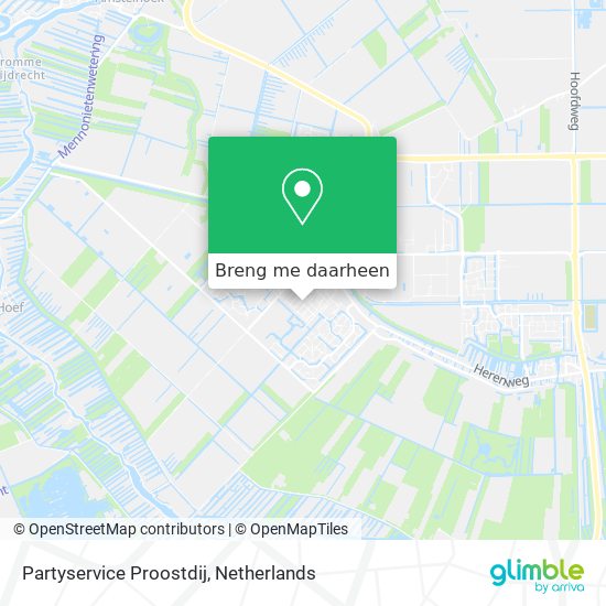 Partyservice Proostdij kaart