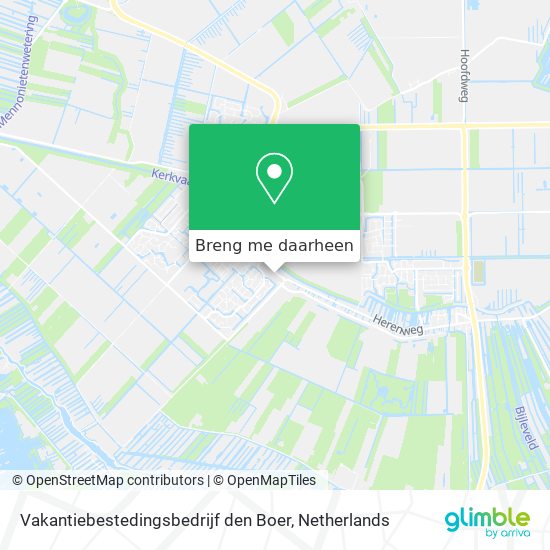 Vakantiebestedingsbedrijf den Boer kaart