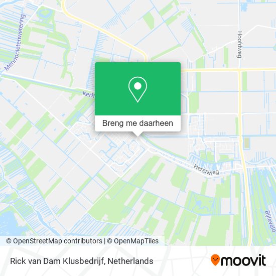 Rick van Dam Klusbedrijf kaart