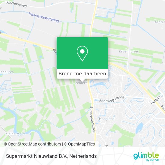 Supermarkt Nieuwland B.V. kaart