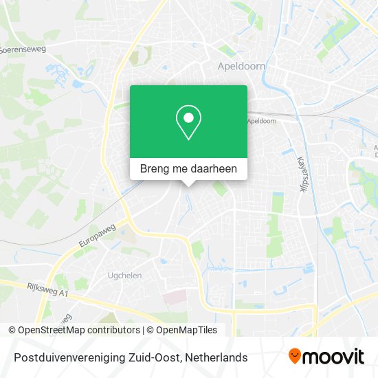 Postduivenvereniging Zuid-Oost kaart