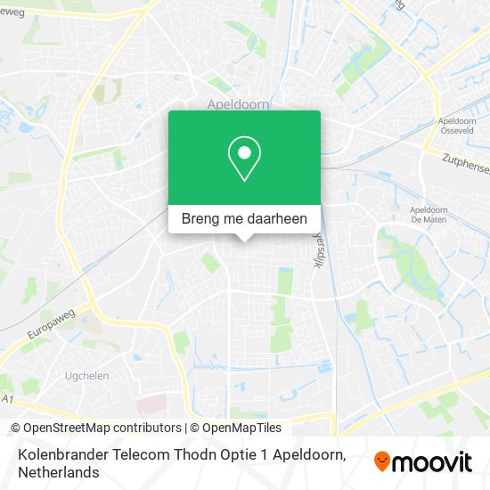 Kolenbrander Telecom Thodn Optie 1 Apeldoorn kaart