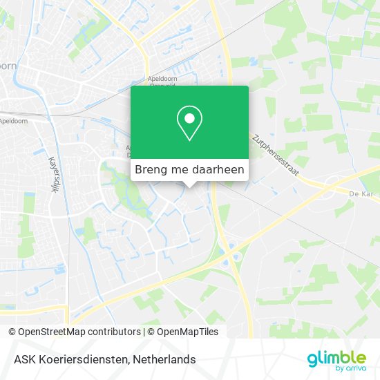 ASK Koeriersdiensten kaart