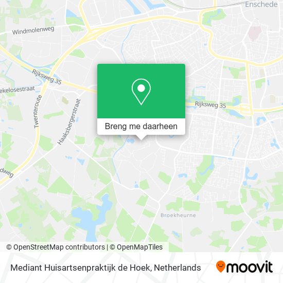 Mediant Huisartsenpraktijk de Hoek kaart