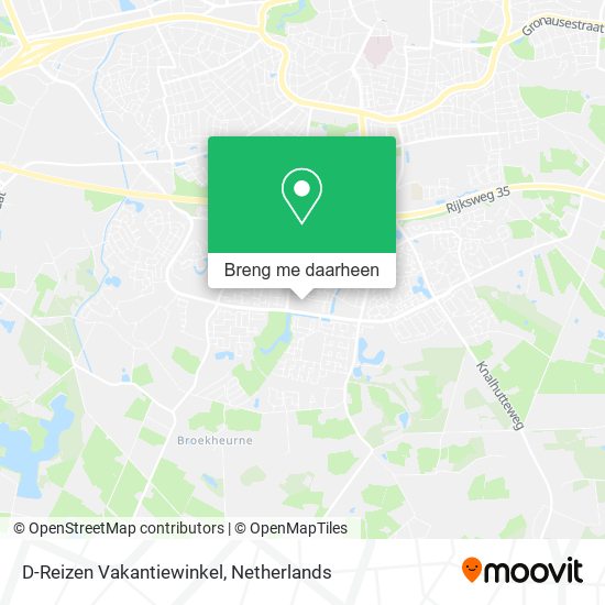 D-Reizen Vakantiewinkel kaart