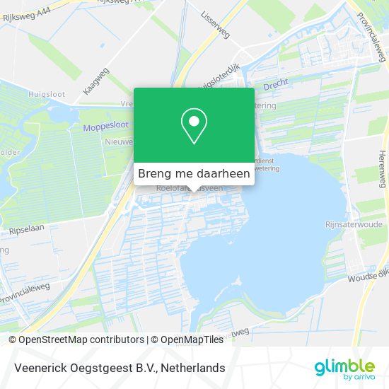 Veenerick Oegstgeest B.V. kaart