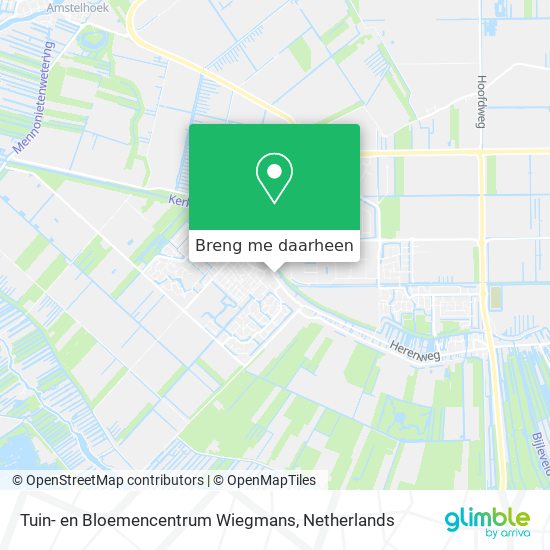 Tuin- en Bloemencentrum Wiegmans kaart