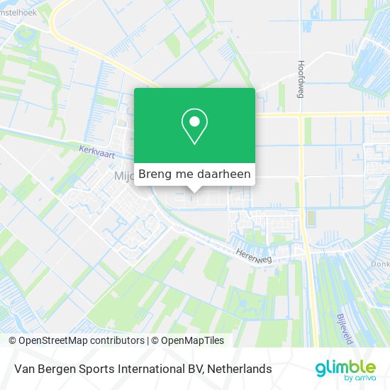 Van Bergen Sports International BV kaart