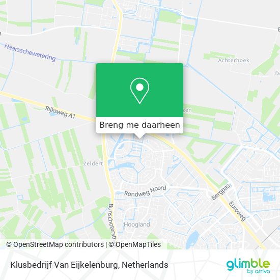 Klusbedrijf Van Eijkelenburg kaart