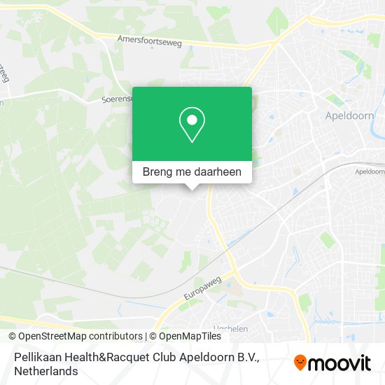 Pellikaan Health&Racquet Club Apeldoorn B.V. kaart