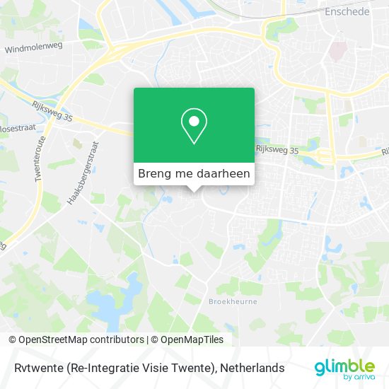 Rvtwente (Re-Integratie Visie Twente) kaart