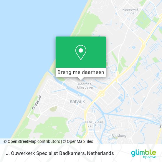 J. Ouwerkerk Specialist Badkamers kaart