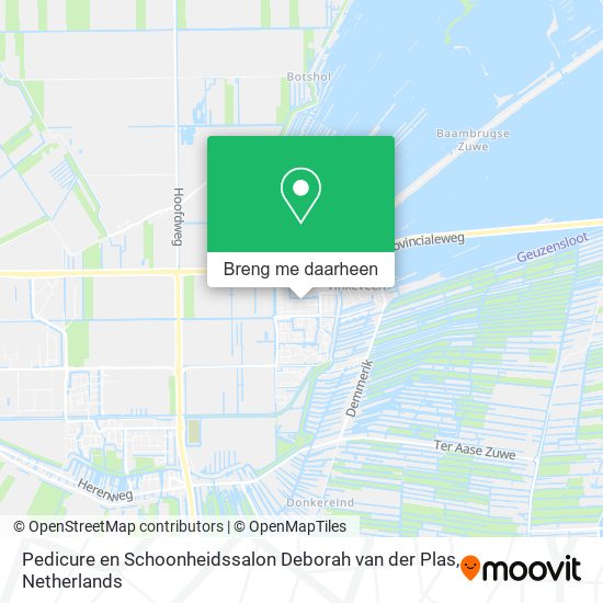Pedicure en Schoonheidssalon Deborah van der Plas kaart