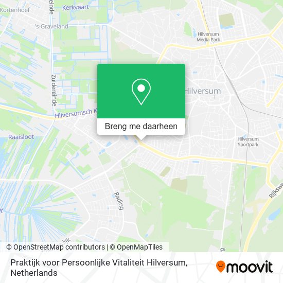 Praktijk voor Persoonlijke Vitaliteit Hilversum kaart
