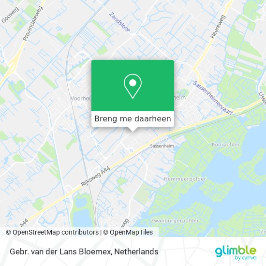 Gebr. van der Lans Bloemex kaart