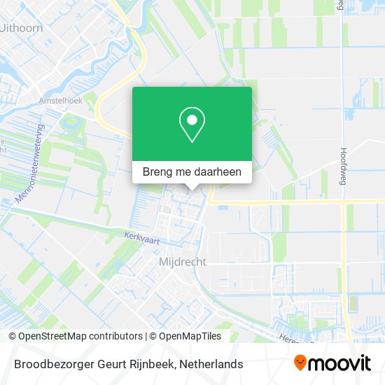 Broodbezorger Geurt Rijnbeek kaart