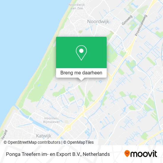 Ponga Treefern im- en Export B.V. kaart