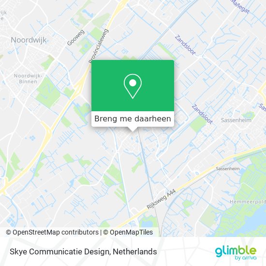 Skye Communicatie Design kaart