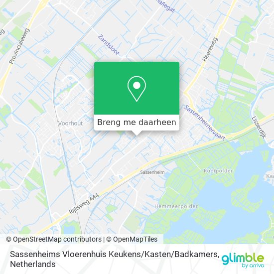 Sassenheims Vloerenhuis Keukens / Kasten / Badkamers kaart