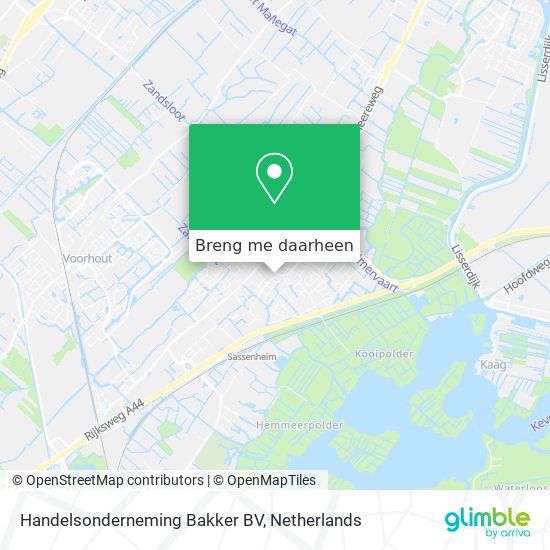 Handelsonderneming Bakker BV kaart