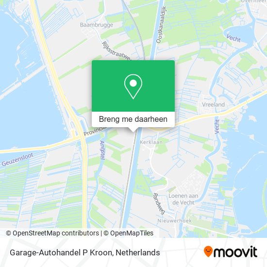 Garage-Autohandel P Kroon kaart