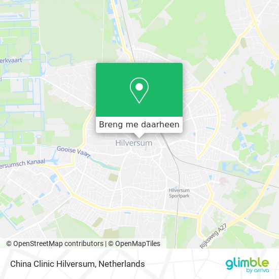 China Clinic Hilversum kaart