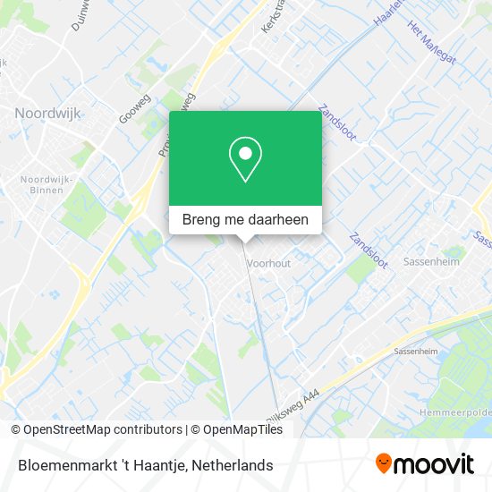 Bloemenmarkt 't Haantje kaart