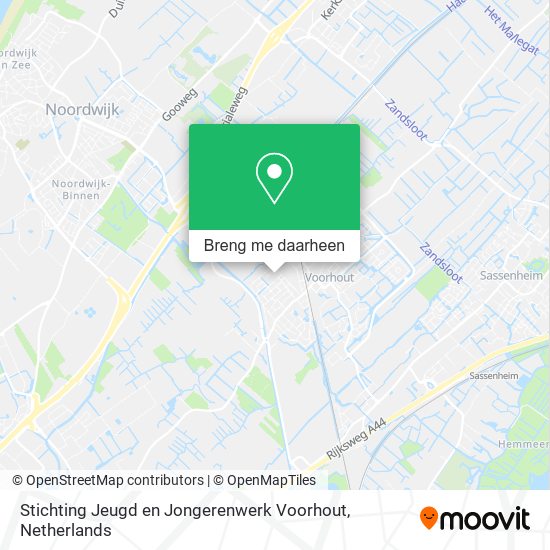 Stichting Jeugd en Jongerenwerk Voorhout kaart