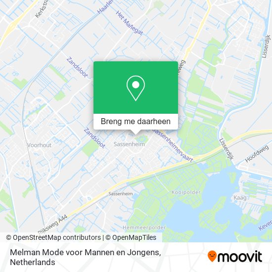 Melman Mode voor Mannen en Jongens kaart