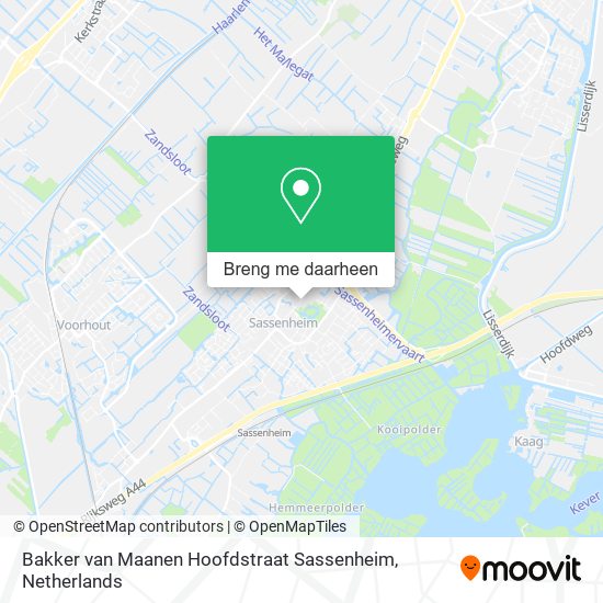 Bakker van Maanen Hoofdstraat Sassenheim kaart