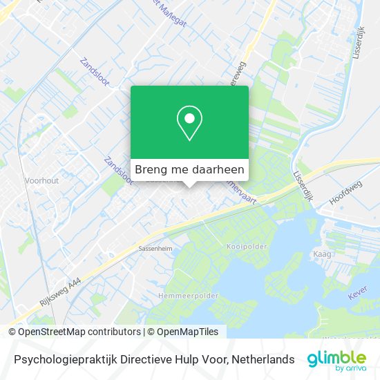 Psychologiepraktijk Directieve Hulp Voor kaart