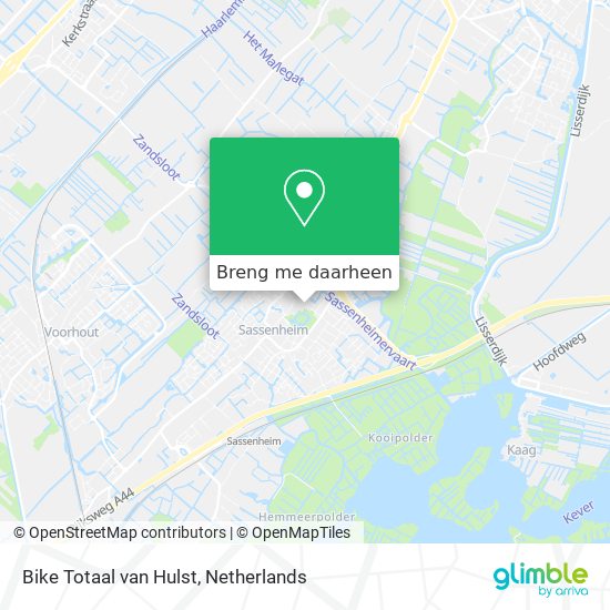 Bike Totaal van Hulst kaart