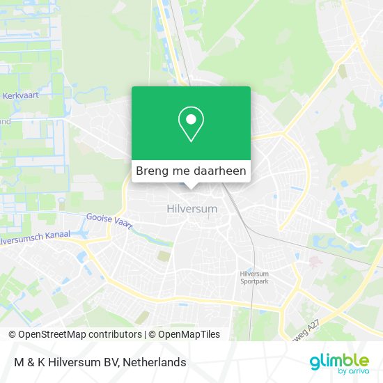 M & K Hilversum BV kaart