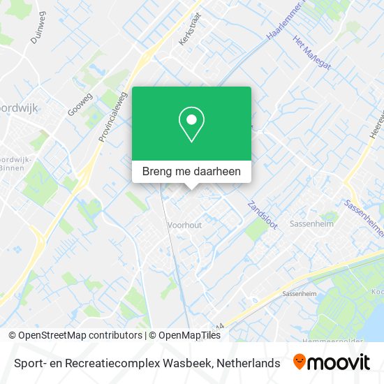 Sport- en Recreatiecomplex Wasbeek kaart