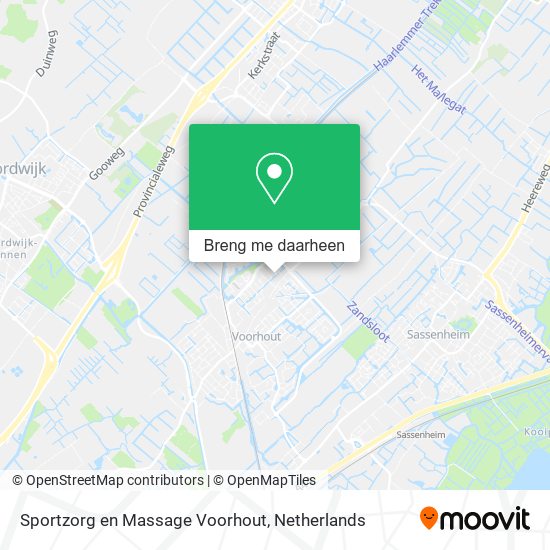 Sportzorg en Massage Voorhout kaart