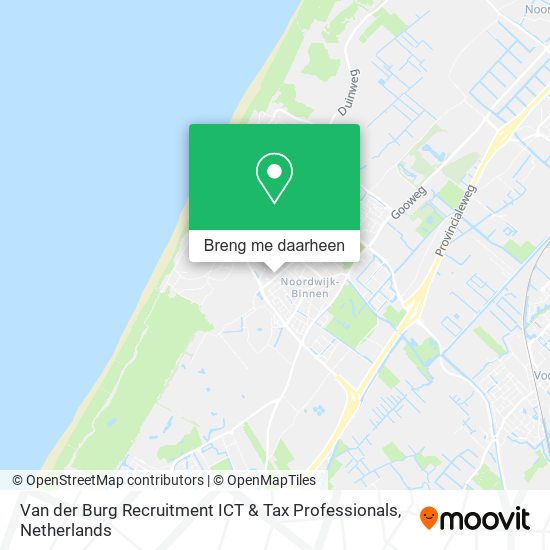 Van der Burg Recruitment ICT & Tax Professionals kaart