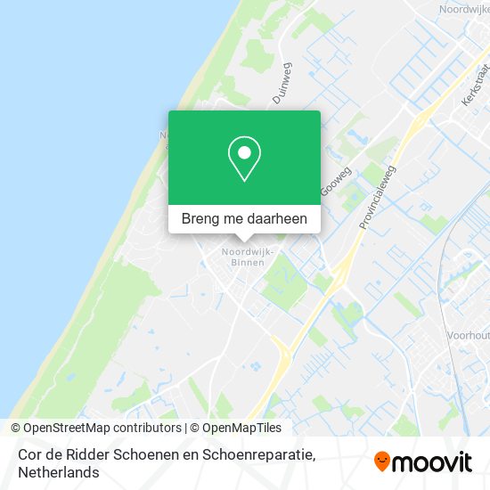 Cor de Ridder Schoenen en Schoenreparatie kaart