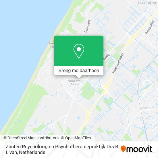 Zanten Psycholoog en Psychotherapiepraktijk Drs B L van kaart