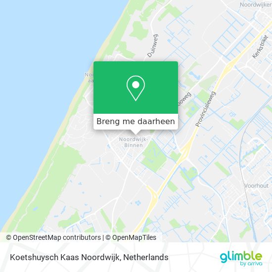 Koetshuysch Kaas Noordwijk kaart