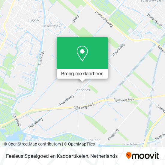 Feeleus Speelgoed en Kadoartikelen kaart