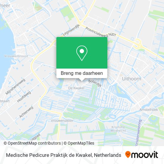 Medische Pedicure Praktijk de Kwakel kaart
