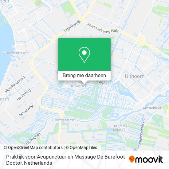 Praktijk voor Acupunctuur en Massage De Barefoot Doctor kaart