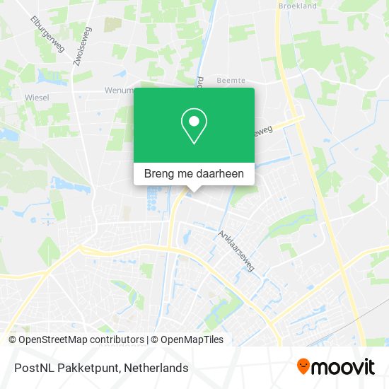 PostNL Pakketpunt kaart