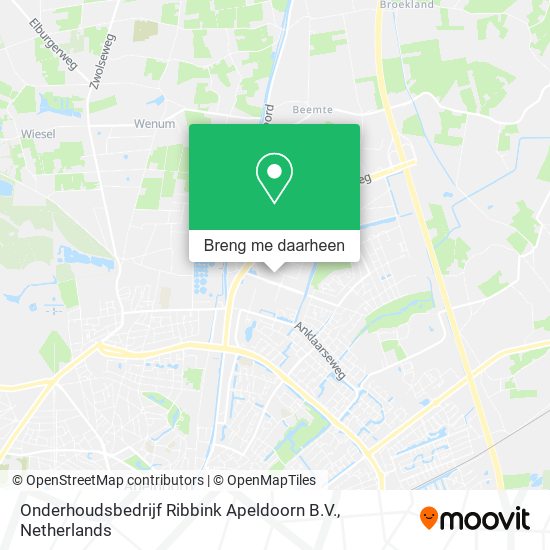 Onderhoudsbedrijf Ribbink Apeldoorn B.V. kaart