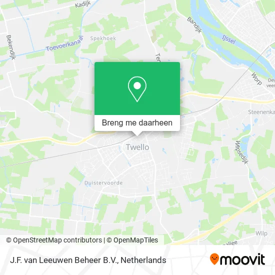 J.F. van Leeuwen Beheer B.V. kaart