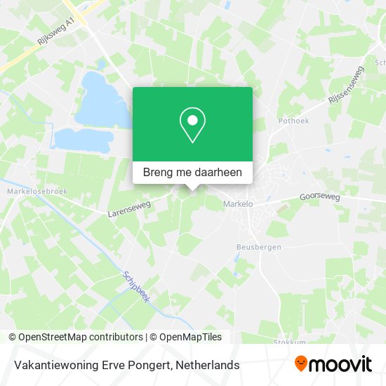 Vakantiewoning Erve Pongert kaart