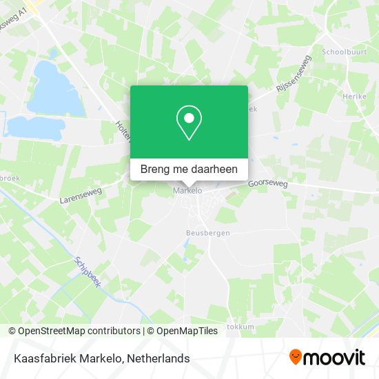 Kaasfabriek Markelo kaart