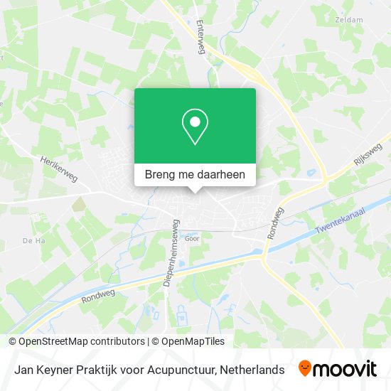 Jan Keyner Praktijk voor Acupunctuur kaart