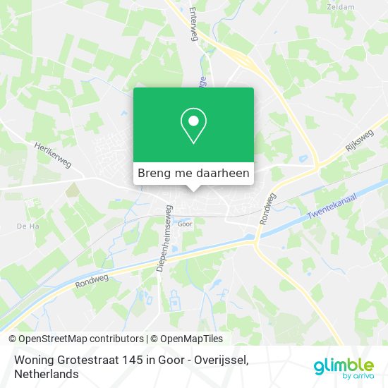 Woning Grotestraat 145 in Goor - Overijssel kaart