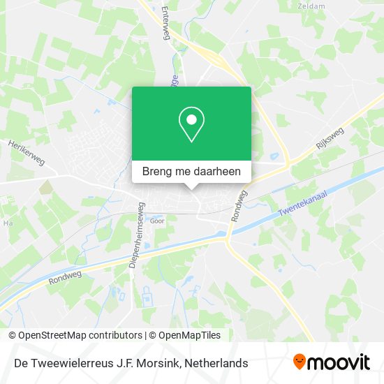 De Tweewielerreus J.F. Morsink kaart